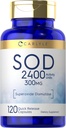 Carlyle S.O.D. 보충교재 캡슐 | 300mg | 120 조사 | Superoxide Dismutase | Non-GMO 및 글루텐 무료