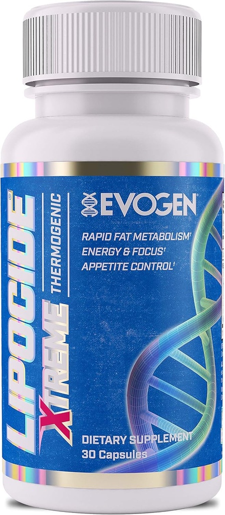 Evogen 영양 Lipocide Xtreme | 최대 힘 단 하나 캡슐 극단적인 뚱뚱한 가열기, Dynamine, Capsimax, Bioperine | 30의 캡슐