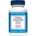 비타민 Shoppe 산호 칼슘 1,500MG - 칼슘, 마그네슘 및 Trace 미네랄의 Eco Safe Source는 건강한 뼈와 치아 (180 캡슐)를 지원하기 위해