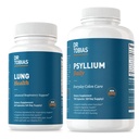 Dr. Tobias Lung Health & Psyllium Daily Supplements, Lung Cleanse & Detox Formula, Psyllium Husk, 비타민 C, Butterbur, Quercetin, Daily Fiber 및 Lung Supplement와 건강한 Bowel 운동 지원