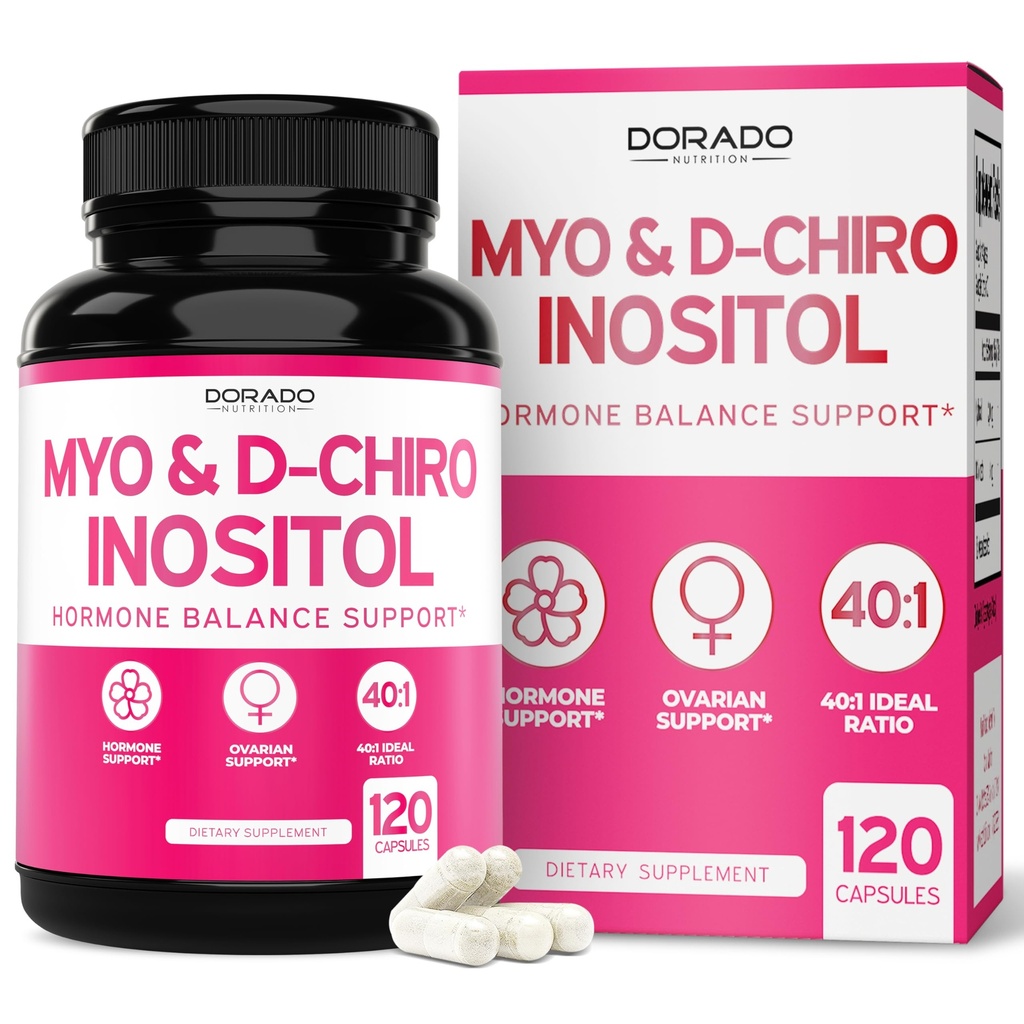 여성을 위한 Myo-Inositol & D-Chiro Inositol 보충교재 (120의 캡슐, 봉사 당 2050mg 이상 40:1 비율 Myo Inositol) 여성을 위한 호르몬 균형 - 제3자 시험되는, Vegan 안전 & 미국 - 120 조사