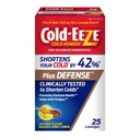 Cold-Eeze Plus Defense Natural Manuka Honey Lemon Zinc Lozenges, Homeopathic Cold Remedy, Shortens Common Cold Symptoms, 면역 건강 증진, Sambucus Nigra, Echinacea 및 Rose HIPS, 25 Ct.