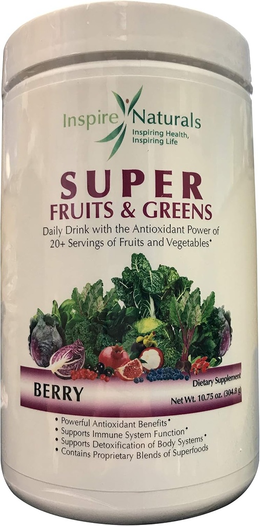 Super Fruits and Greens, 의사는 모든 자연 슈퍼 푸드 w / 20 + 과일 및 야채 (베리)