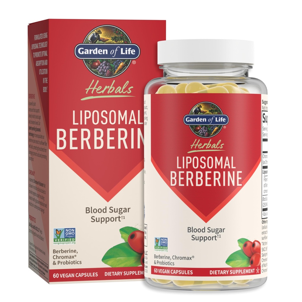 Already 건강한 혈액 설탕, 포도당 Metabolism 및 Cholesterol를 위한 생활 Liposomal Berberine와 Chromium Picolinate - 쉬운 소화를 위한 프로바이오틱스 - 비 GMO, 글루텐 자유로운, 고약, 30의 서빙