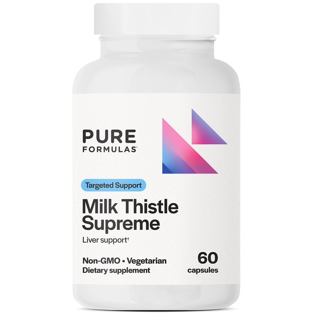 PureFormulas 우유 이틀 Supreme 250 mg – 간 건강 및 산화 방지제 지원 – Non-GMO 채식 캡슐 – 60 카운트