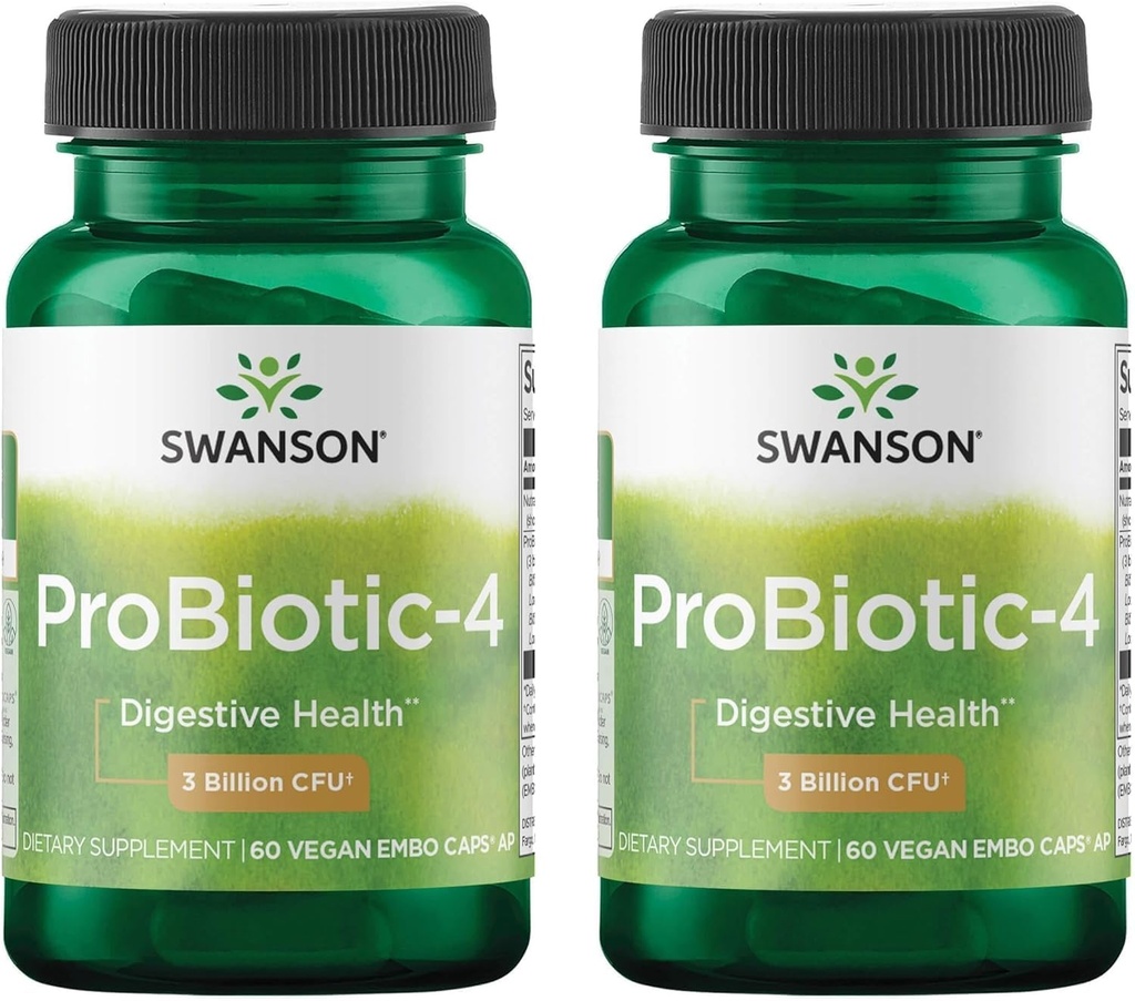 Swanson Probiotic-4 3 억 Cfu 60 Veg 모자 (2 팩)