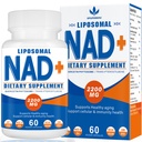 2200mg Liposomal NAD + 보충교재 - 강화된 세포 에너지 & 노후화, 60의 캡슐