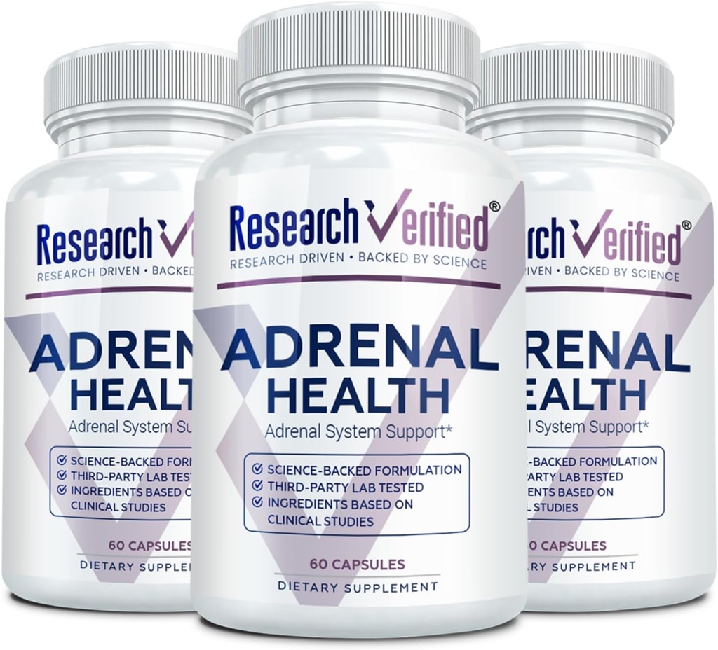 연구 검증 된 Adrenal 지원 - 180 캡슐 - 지원 Adrenal 동맥 기능, 부스트 에너지, 균형 Cortisol - 버섯, B 비타민, Bioflavonoids, BioPerine