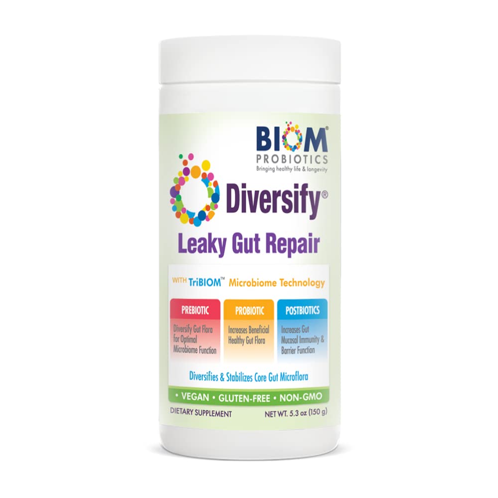 Diversify® Total Gut Health Human Milk Oligosaccharides는 프리바이오틱스 + 내성 전분을 함유하고 있습니다. 누출 Gut. Vegan, Non-GMO Gluten-Free (1개 단위)에 도움이 되는 정밀 Probiotic 공식