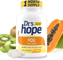 Dr's Hope Pyrroloquinoline Quinone 보충 20 mg - 뇌, 심장 및 정신 성능 촉진 - 근육 기능, 에너지 생산 및 Longevity - 글루텐 무료 - 30 Vegan 캡슐 - 1 개월 공급