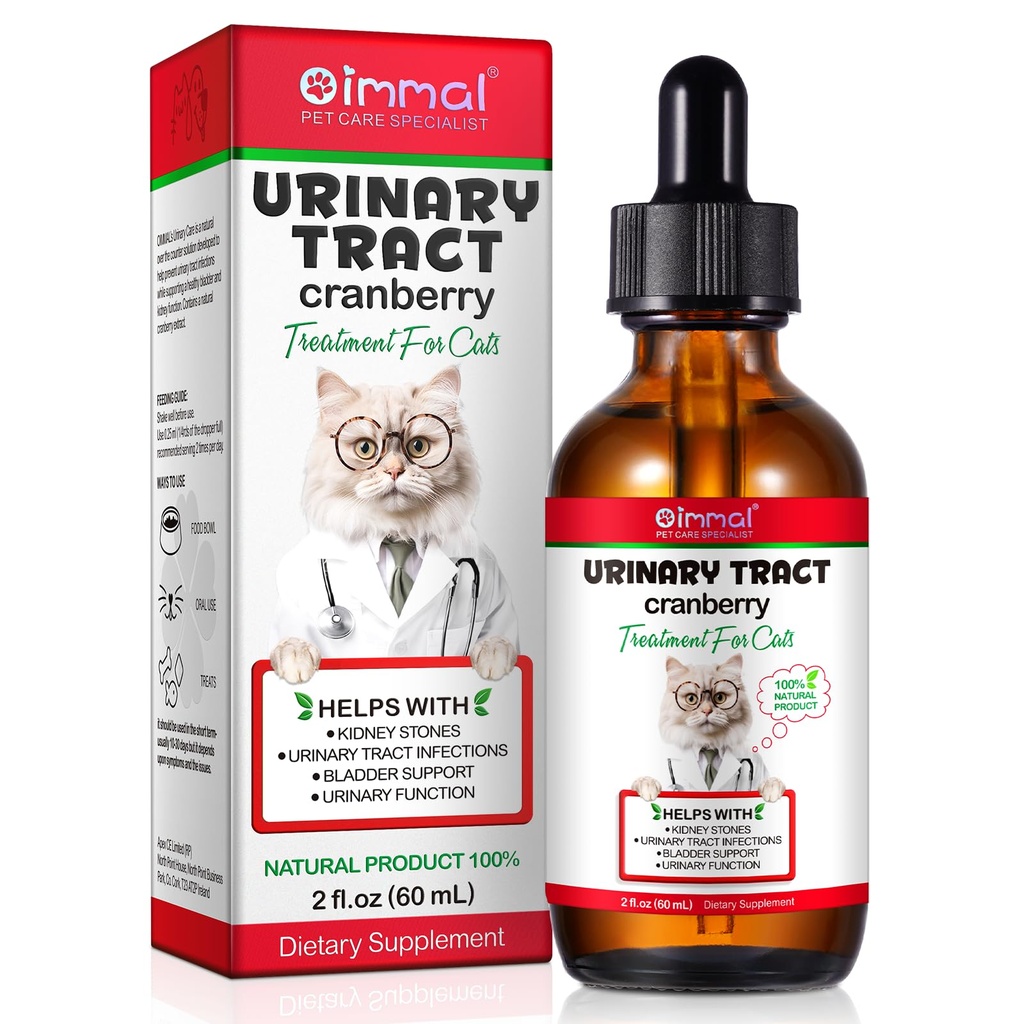 고양이, 자연적인 고양이 Urinary Tract 감염 처리 하락을 위한 Urinary Tract - Bladder, Kidney 돌, 개 UTI, Cranberry Kidney Bladder 지원 보충교재, 닭 풍미 - 60 ml/2.02oz를 지원하십시오