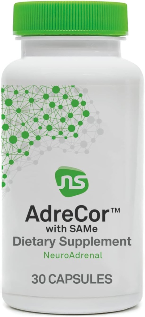 NeuroScience Adrenal 지원은 여자 & 남자를 위해 보충합니다 - 동일한을 가진 AdreCor - 도움 Combat Adrenal 피로 & 승진 Mood 지원 - L 티로신 + 활성화된 비타민 B6 & 비타민 B12 (30의 캡슐)로 -
