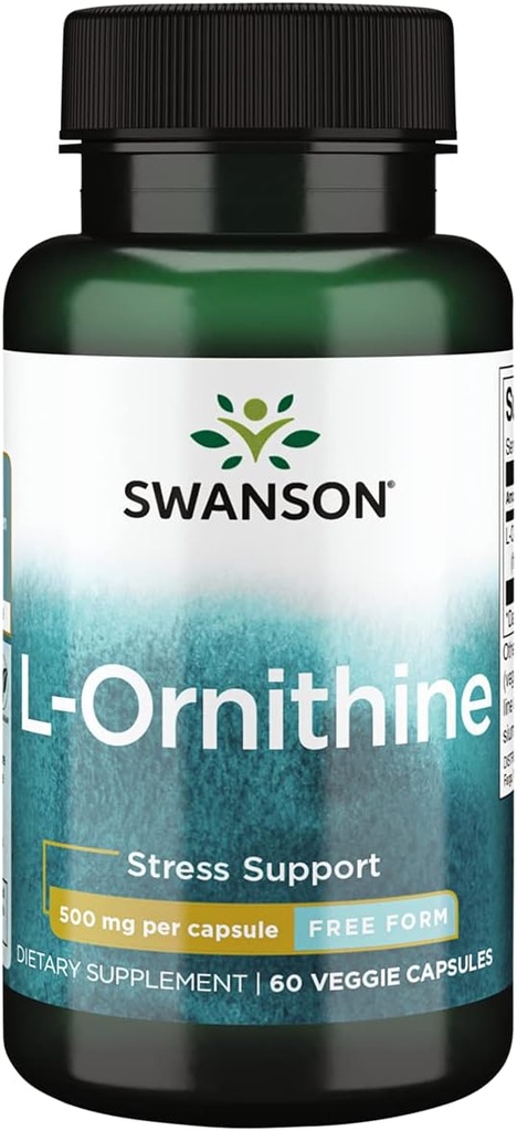 Swanson L-Ornithine 아미노산 500 밀리그램 60 Veg 캡슐