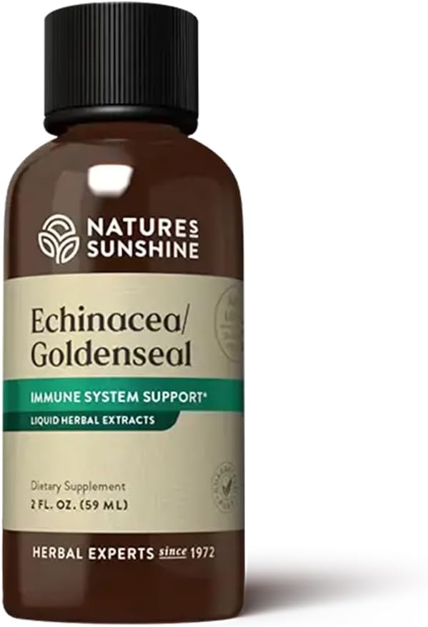 Nature's Sunshine Echinacea와 Golden Seal Liquid, 2 fl. oz. | 계절 변화의 시간 동안 면역 체계, 힘 면역성 응답 및 Beneficial 활성화