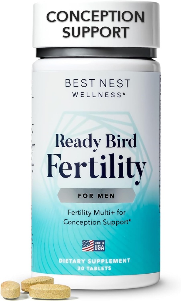 Best Nest Wellness Men's Fertility - 메틸을 입힌 비타민을 가진 남자를 위한 Multivitamin 보충교재 - 영양 보충교재 및 산화 방지제 - 마그네슘 & 아연을 가진 보충교재 - 30의 정제