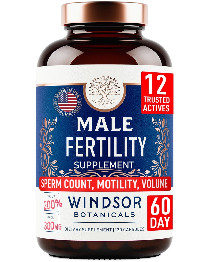Maca 뿌리를 가진 남성 불임 - 남자 건강 개념 불임 Prenatal 비타민 플러스 자연적인 추출물 - 남자를 위한 Prenatal 불임 보충교재 - 3rd 당 시험되는 - 120의 캡슐, 2 달
