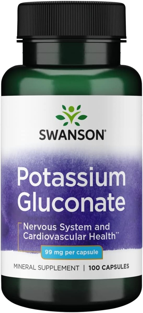 Swanson 칼륨 (Gluconate) 99 밀리그램 100 캡슐