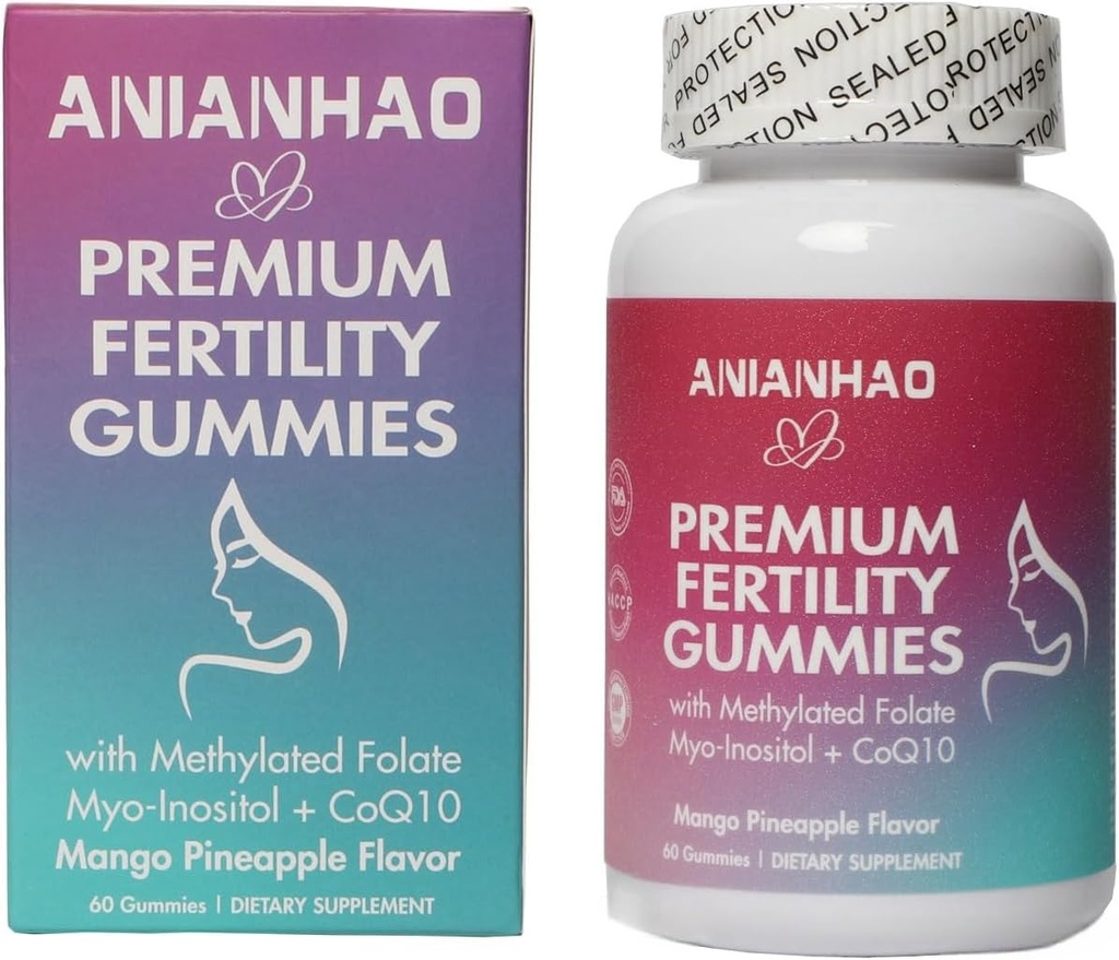 여성, 프리미엄 Feminine Balance Gummies, Inositol, CoQ10, Folate 및 비타민, 지원 호르몬 균형, Ovulation/Menstrual 사이클, 1 달 공급과 함께 우수한 Fertility Gummies