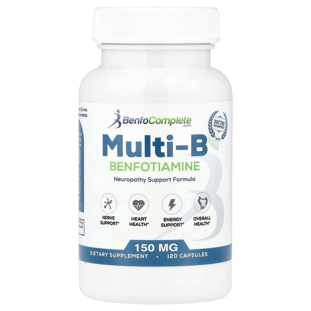 Benfotiamine Inc, 멀티-B Neuropathy 지원 공식, 150 mg, 120 캡슐 (1)