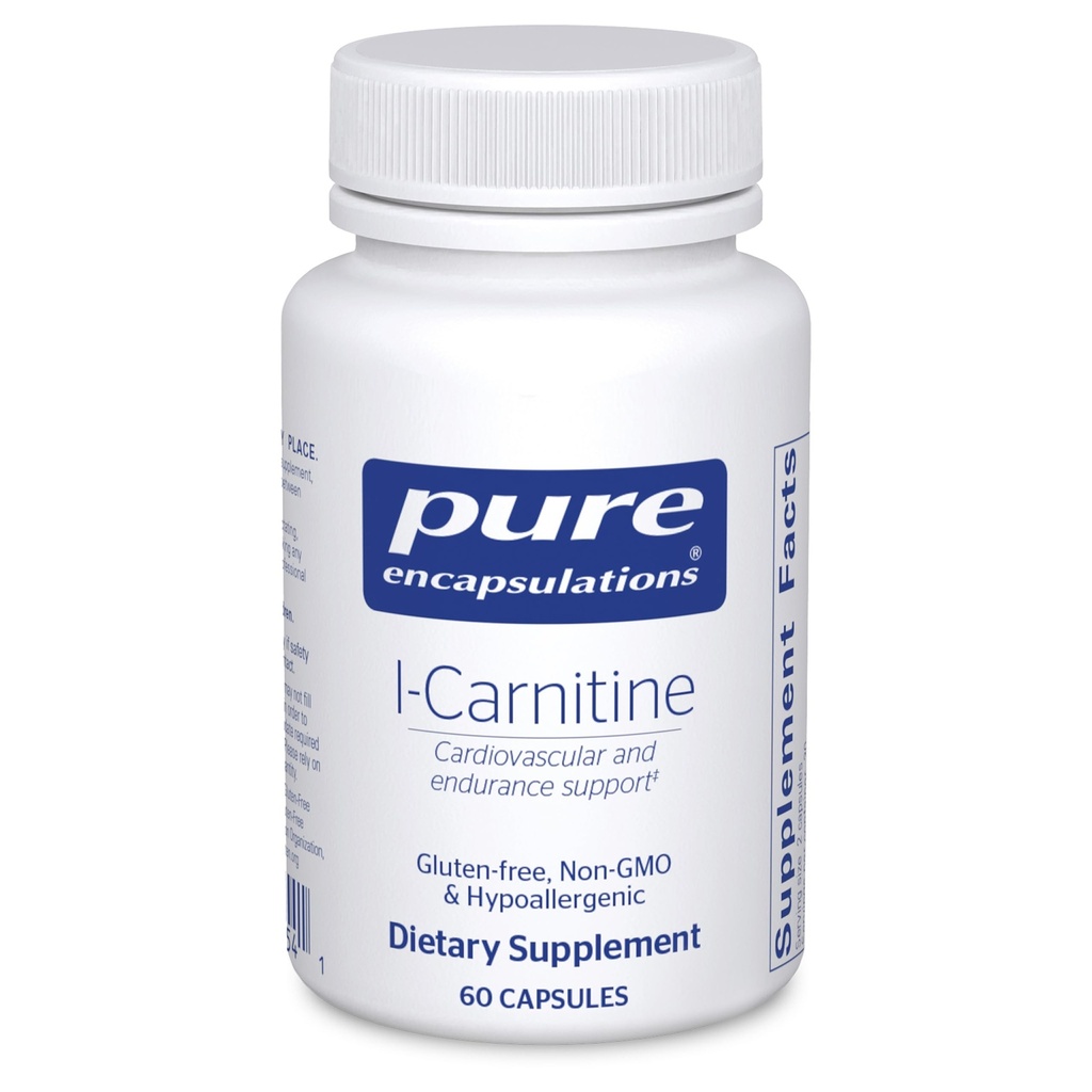 Pure Encapsulations L-Carnitine | 심혈관 및 내구시간 지원용 Hypoallergenic 보충 | 60 캡슐