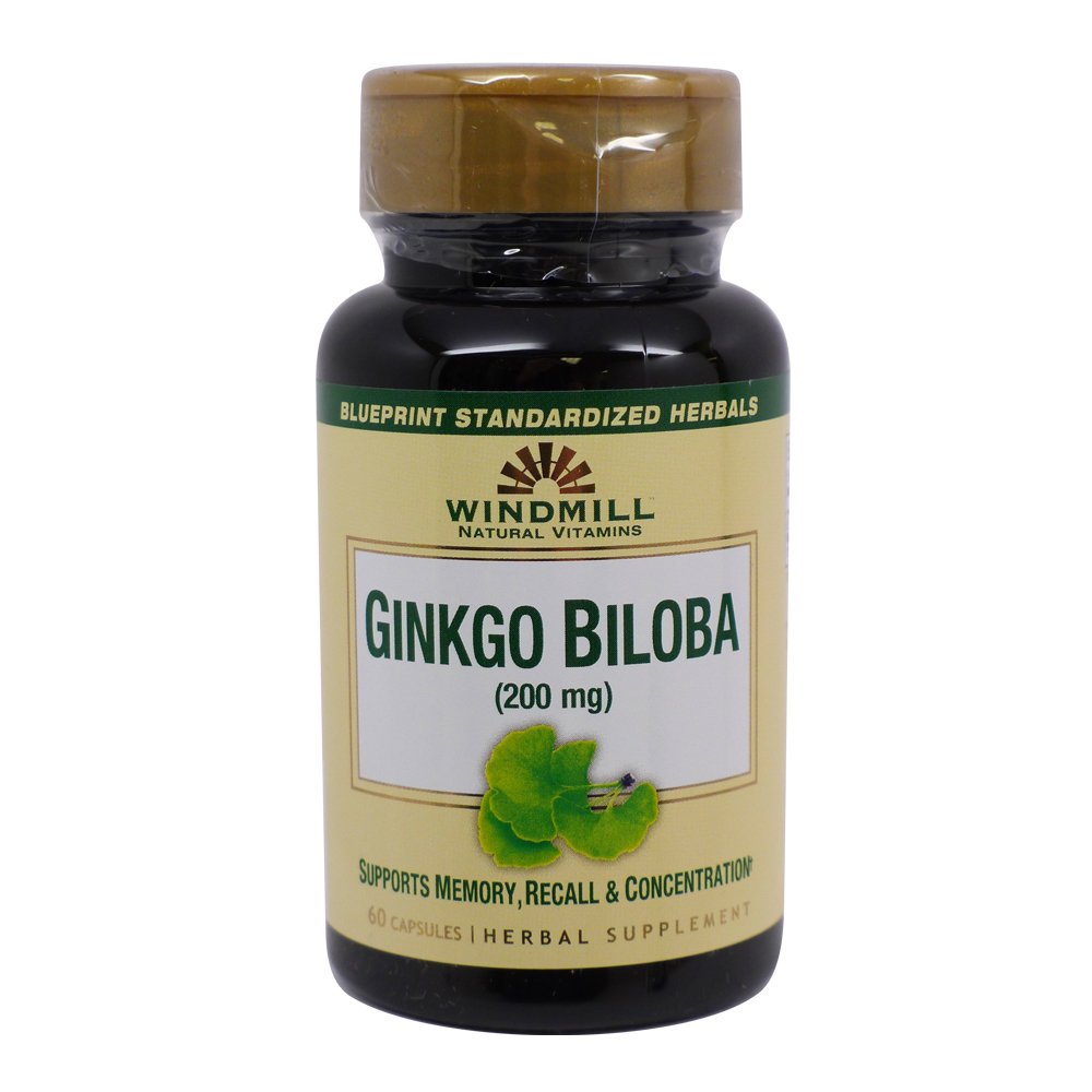 Ginkgo Biloba 200mg 60 모자 Windmill