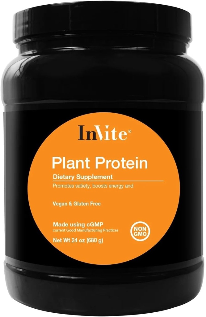 Invite 건강 플랜트 단백질 바닐라 - Satiety를 촉진 - 부스트 에너지 - Lean 근육 질량 지원 - 24Grams (약 1 Scoop) - 20 서빙