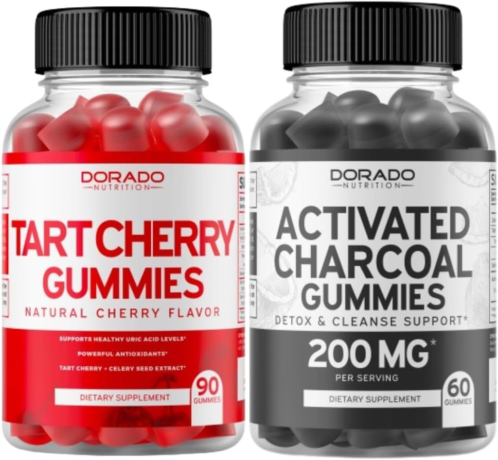 Tart Cherry (90 Gummies) Uric Acid Level은 Celery Seed와 활성 Charcoal (60 Gummies) Healthy Detox & Cleanse와 강력한 산화 방지제를 지원합니다. 유기농 코코넛 쉘 - 미국