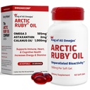 Arctic Ruby Oil 1000mg - EPA, DHA 및 Astaxanthin 2mg - Fish & Krill Oil Alternative - 60 Softgels (1 팩)