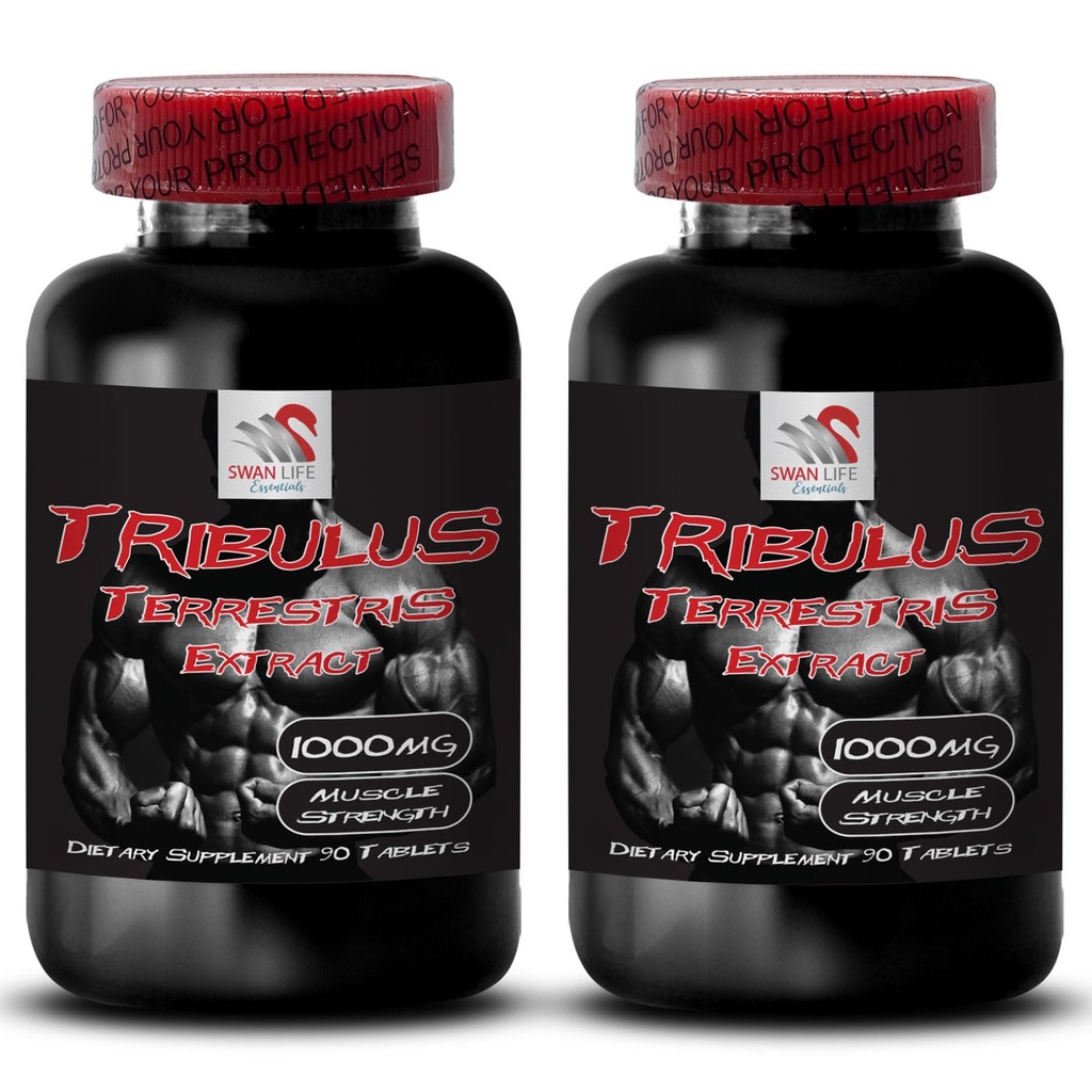 증가 성 드라이브 - TRIBULUS TERRESTRIS EXTRACT - 에너지 소스에 대한 Tribulus terrestris 추출물, 남성과 여성을위한 성 드라이브 알약, Libido booster - 2 병 180 정제