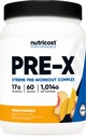 Nutricost Pre-X Xtreme PreWorkout Powder Complex, 복숭아 망고, 60 서빙, 채식, 비 GMO 및 글루텐 무료