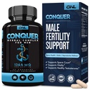 정복 Mens Fertility 보충교재 - 남자 w/Maca 뿌리, Horny Goat Weed & Tribulus Terrestris를 위한 테스토스테론 승압기 - 남자를 위한 리비도 승압기 - 남성 증진 알약 -60Ct