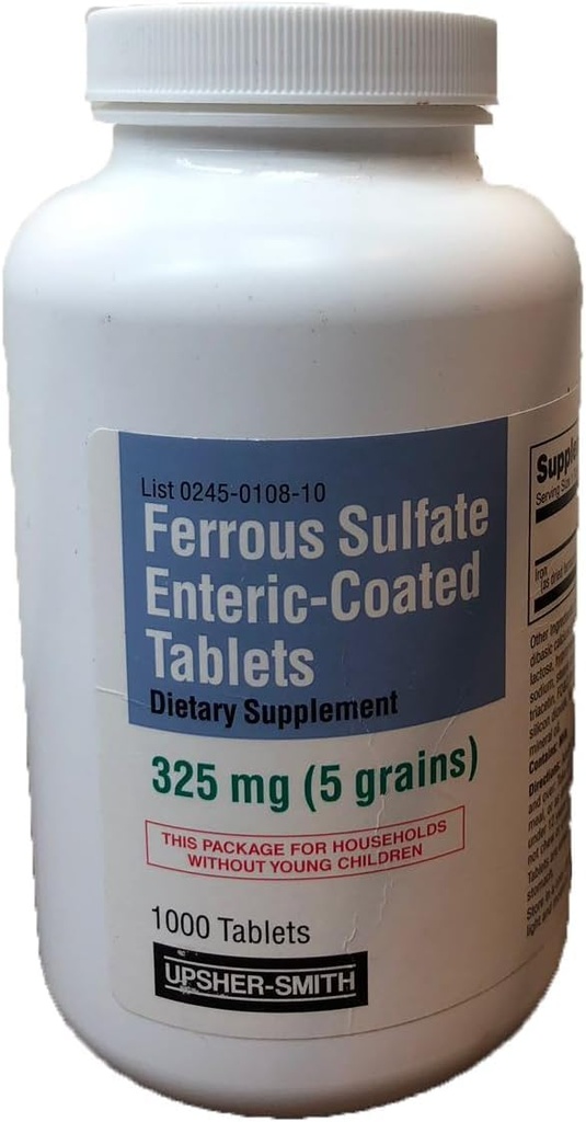 철 황산염 Enteric 입히는 325 mg 1000의 정제
