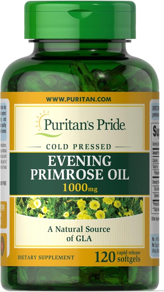 Puritans Pride 저녁 Primrose 기름 1000 Mg 와 Gla, 120 조사