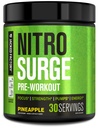 Jacked Factory NITROSURGE Pre Workout Supplement - Endless Energy, Instant Strength Gains, Clear Focus, Intense Pumps - NO 부스터 및 강력한 Preworkout Energy Powder - 30 서빙, 파인애플