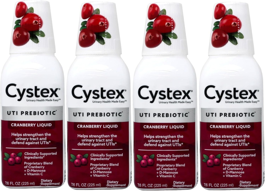 Cystex 액체 크랜베리 단지, 7.6 Fl Oz (포장 4)