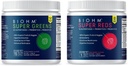 BIOHM Super Reds 및 Greens 번들, Probiotics와 Superfood Powder 및 Digestive Enzymes, Antioxidants 및 Polyphenols, Allergen Free, Non-GMO, Vegan - 30 서빙 각각 포장