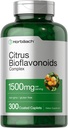 Horbäach Citrus Bioflavonoids 보충교재 | 1500mg | 300의 모자 | 채식주의자, 비 GMO 및 글루텐 자유로운 공식 | 가치 크기