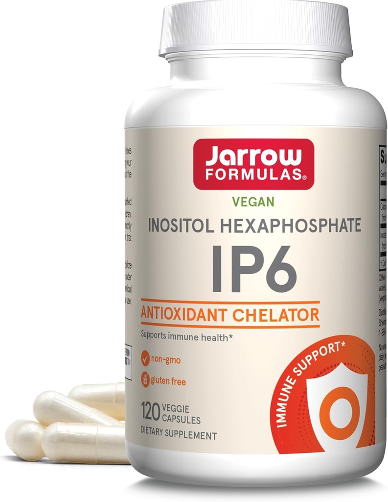 Jarrow 공식 IP6 Inositol Hexaphosphate - 500 mg - 120 Veggie 캡슐 - 순화 Inositol Hexaphosphate - 면역 건강 지원 보충교재 - 120까지 서빙