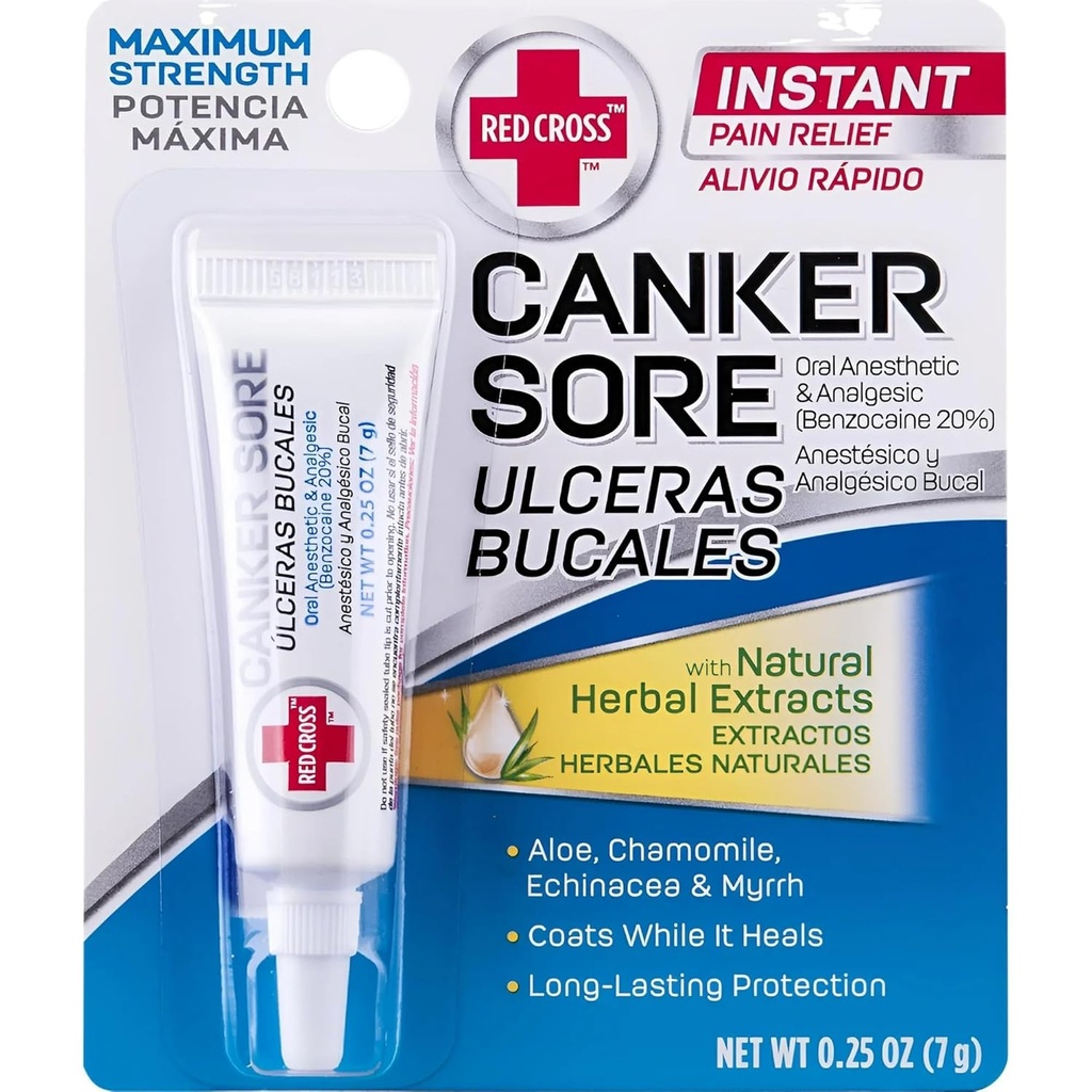 빨간 교차하는 Canker Sore 약물 - 0.25 Oz (포장 월병)