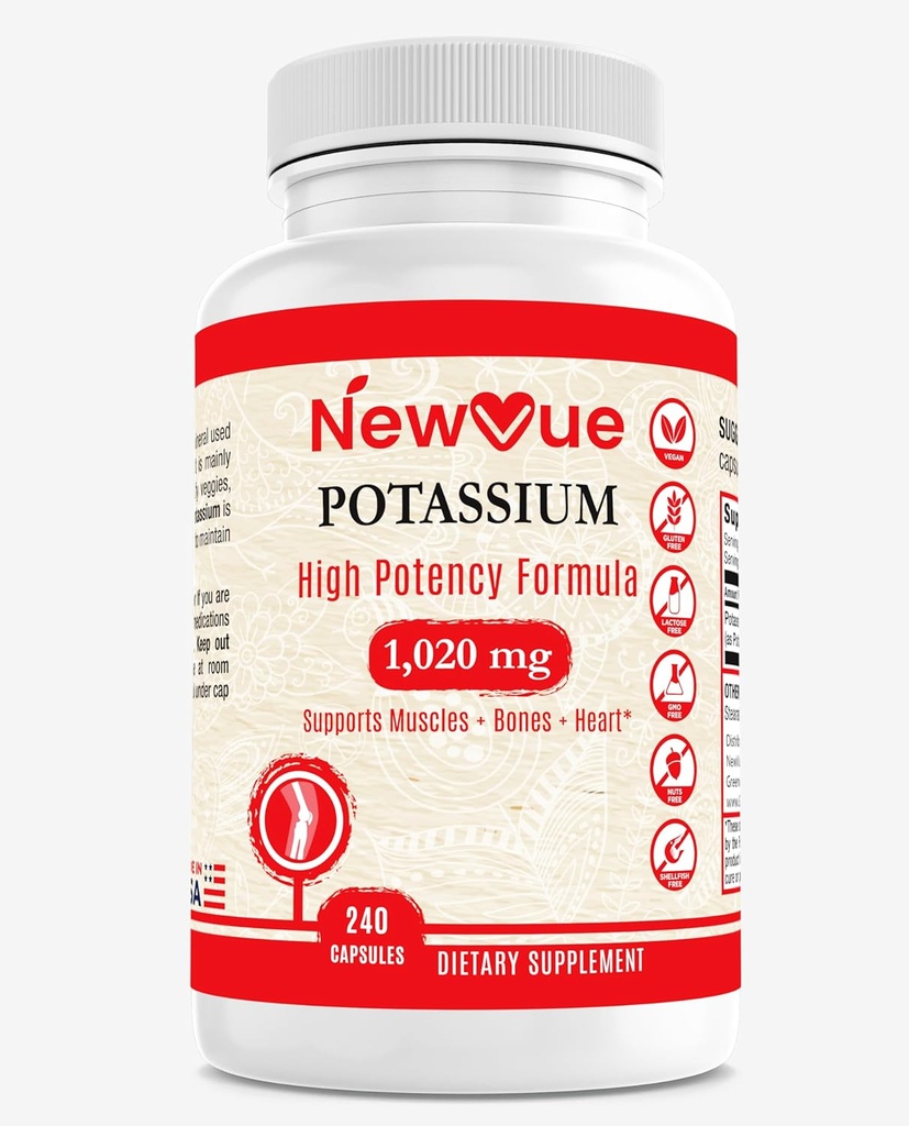 NewVue 칼륨 보충교재, 1020 mg, 120의 서빙, 240의 모자