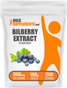 BulkSupplements.com Bilberry 추출 분말 - Bilberry 추출 보충, 초본 보충 - Vegan & Glulten 무료, 500mg 서빙 당, 100g (3.5 oz) (팩 1)