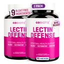GOBIOTIX Lectin Defense - MSM 및 Digestive Enzymes를 가진 누출 Gut를 위한 Lectin 차단제 보충교재 - 여성과 남자를 위한 Intestinal 건강에 있는 원조 - 비 GMO + 글루텐 자유로운 - 60의 캡슐 (2)