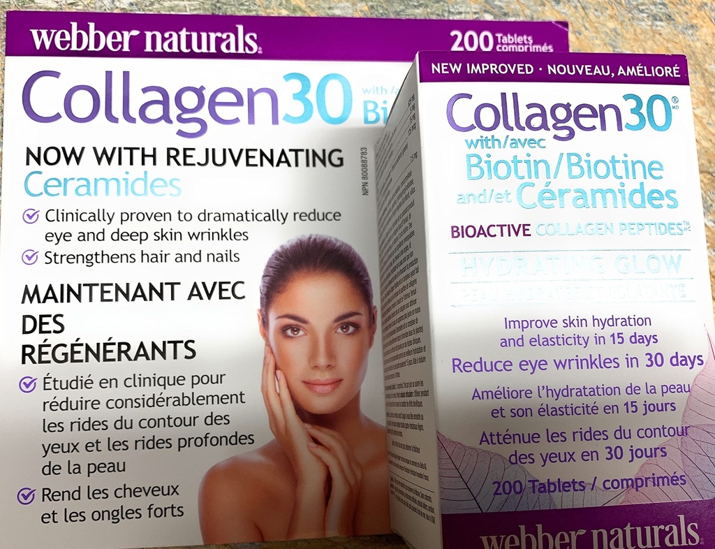 Webber Naturals Collagen 30 Biotin 및 Ceramides, 200 정제