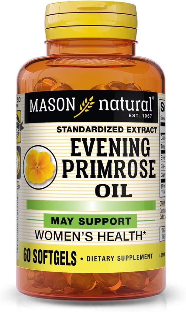 Mason 자연, 저녁 Primrose 기름 여성 건강 Softgels - 60 Ea