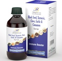 Elderberry Free Immune Support Syrup for Kids and Adults - 유기농 블랙 씨, 심황, Clove, Cinnamon & Garlic의 완벽한 혼합 - 유기 Elderberry Syrup없이 유아 면역 부스터