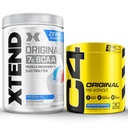 Cellucor 전 운동 & BCAA 뭉치, C4 본래 전 운동 분말, 언 폭탄, 30 서빙 + XTEND BCAA 분말, 자유 얼음, 30 서빙