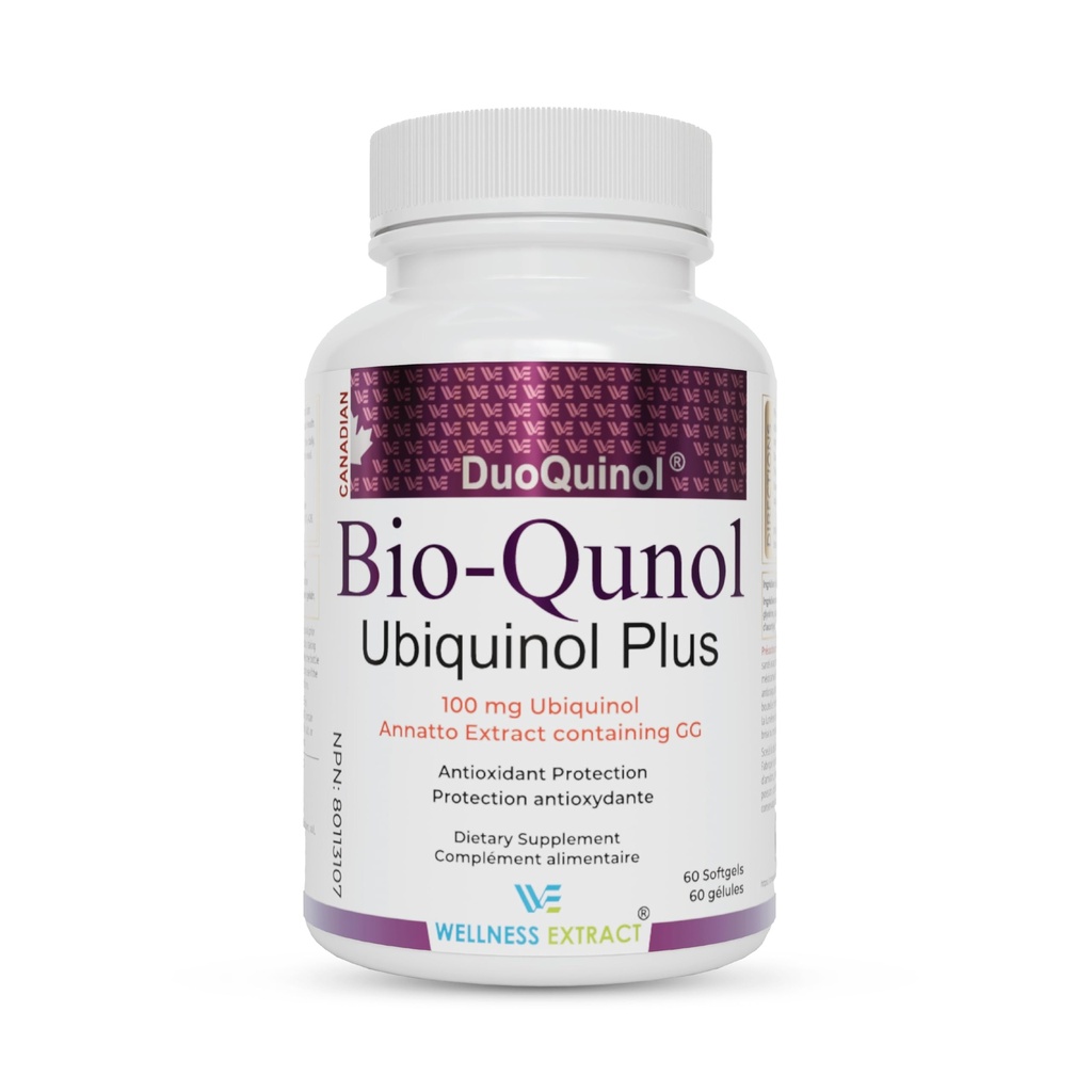 웰니스 EXTRACT BioQuinol Ubiquinol (CoQ10) Geranylgeraniol – 심장 건강, 세포 에너지 150mg 60 Softgels를 위한 주된 산화 방지제