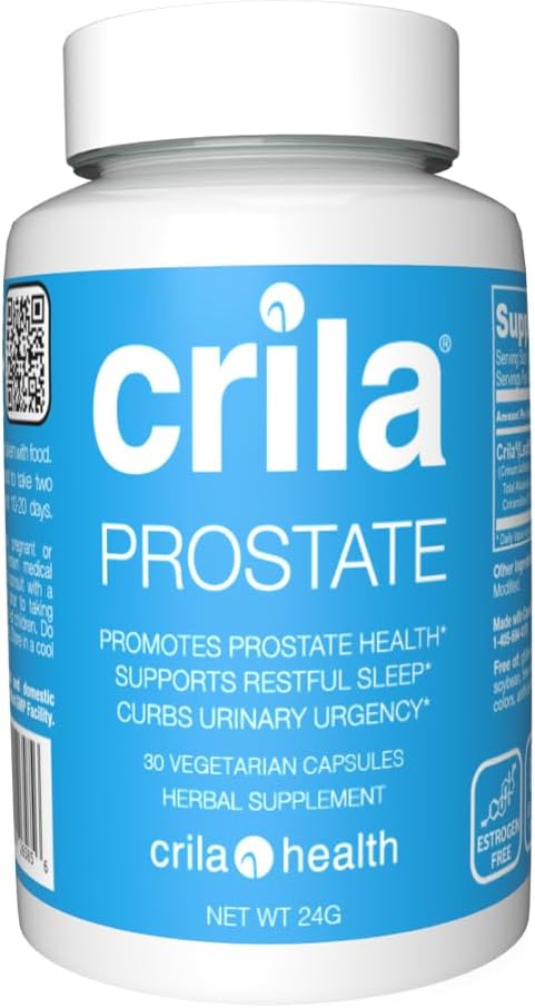CRILA 30ct 시험 크기 전립선은 Fewer 목욕탕 여행* & 개량한 Sleep*, 특허가 주어진 전립선 지원을 위한 남자 I 자연적인 전립선 공식을 위한 보충합니다, 톱 Palmetto 추출물 (30ct 예심 크기)