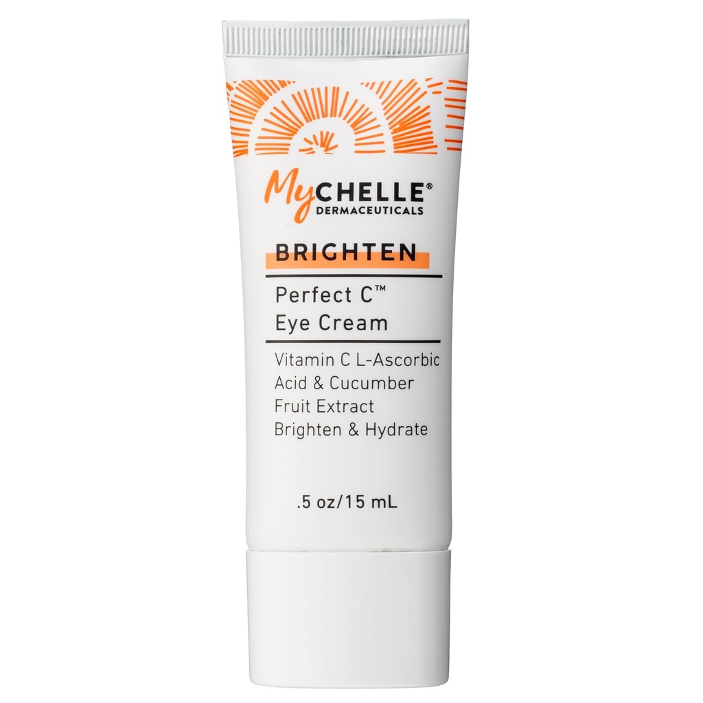 MyCHELLE Dermaceuticals 완벽한 C 눈 크림 - 비타민 C & 식물 줄기 세포를 가진 어두운 원형 그리고 Puffiness를 위한 눈 크림은 노후화, 정밀한 선 및 주름, 0.51 Fl Oz (1의 포장)의 눈에 보이는 표시를 감소시킵니다