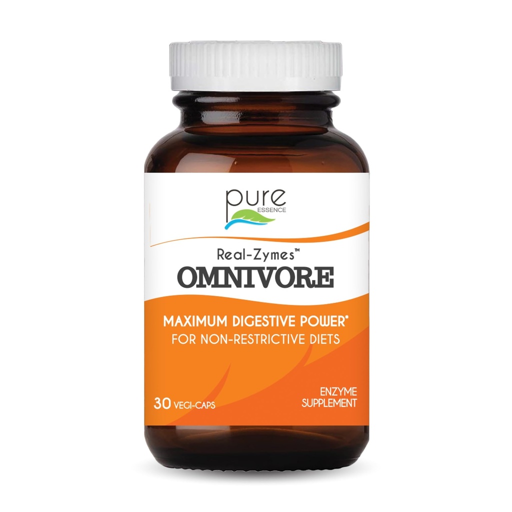 Real-ZymesTM OMNIVORE는 더 나은 소화를 위한 Probiotics를 가진 소화 효소 보충교재 - Bloating, 가스, Belching, Diarrhea, 변비, IBS, 등의 기복을 위한 자연적인 지원 - 30의 모자